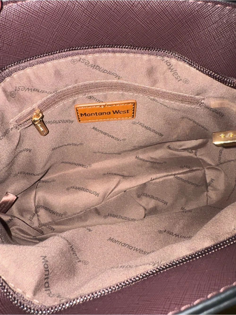 Montana West Coffee Satchel tote Saffiano crossbody bag